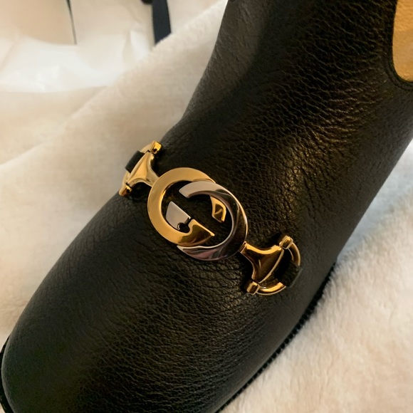 NWT Gucci Zummi GG Horsebit Striped Knee High Boots 38.5 - Picture 5 of 5